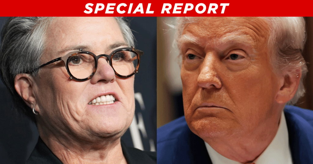Rosie Panics After CBS Settles with Trump, Accuses Company of Paying President a Bribe